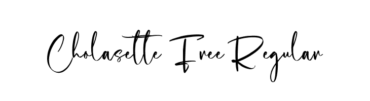 Cholasette Free Regular  font caratteri gratis