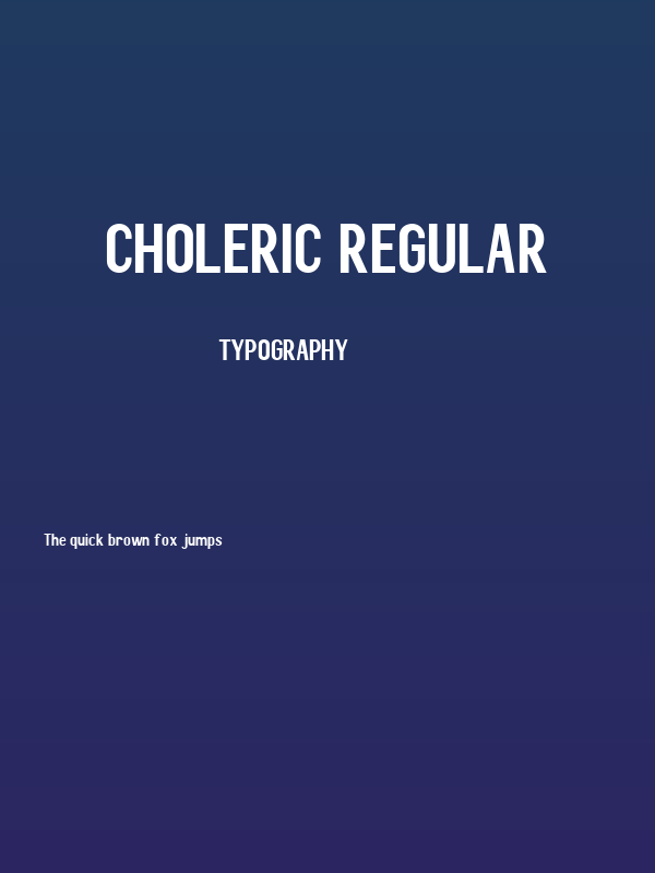 Choleric Regular Poster