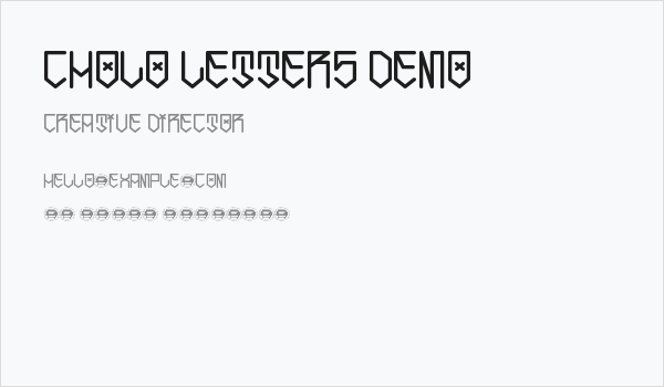 Cholo Letters Demo Business Card