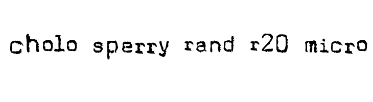 Cholo Sperry Rand R20 Micro  免费字体下载