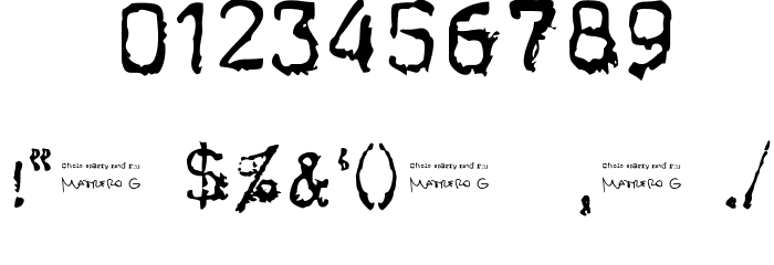 Cholo Sperry Rand R20 Micro Font OTHER CHARS