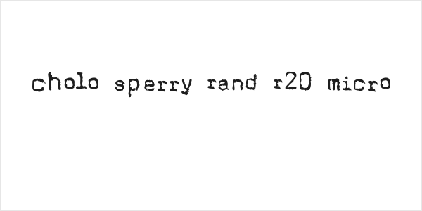 Cholo Sperry Rand R20 Micro Logo