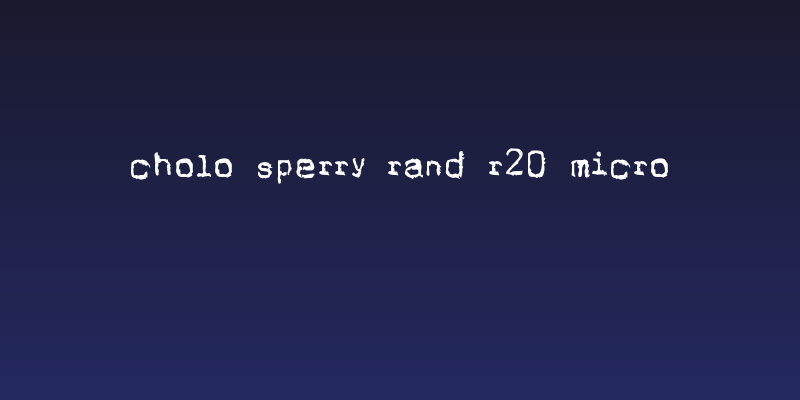 Cholo Sperry Rand R20 Micro Social Header