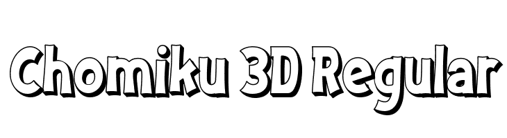 Chomiku 3D Regular  font caratteri gratis