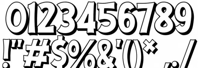 Chomiku 3D Regular Schriftart Anderer Schreiben