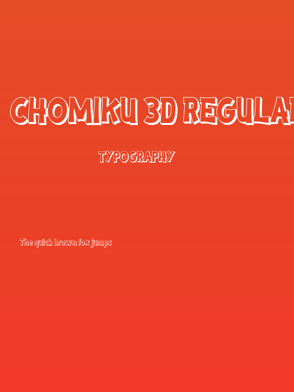 Chomiku 3D Regular Poster