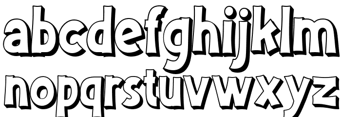 Chomiku 3D Regular Font LOWERCASE