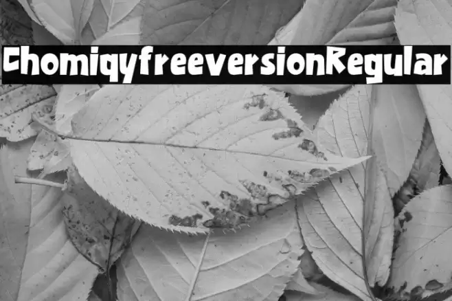 Chomiqy free version Regular Font examples