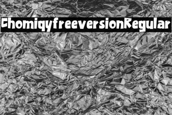Chomiqy free version Regular Font examples