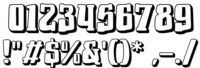 Chomixi 3D Regular Font OTHER CHARS