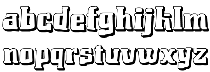 Chomixi 3D Regular Font LOWERCASE