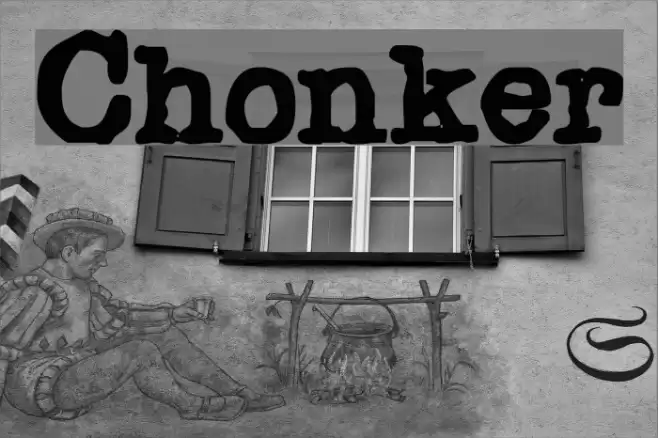 Chonker Шрифта examples