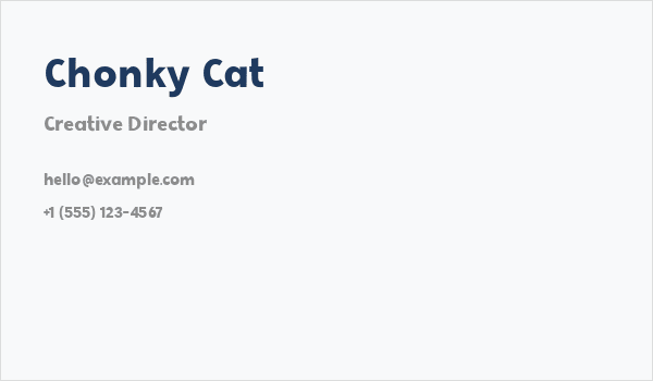 Chonky Cat Business Card