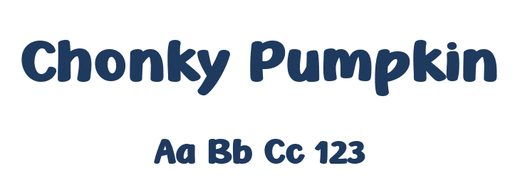 Chonky Pumpkin Font Preview
