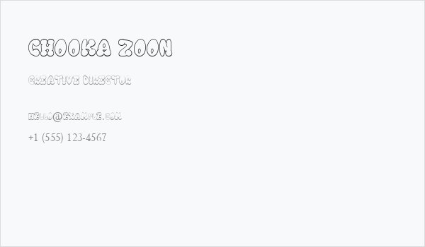 Chooka Zoon Business Card