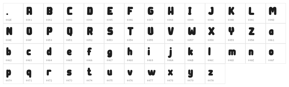 Chop Crap Regular Character Map