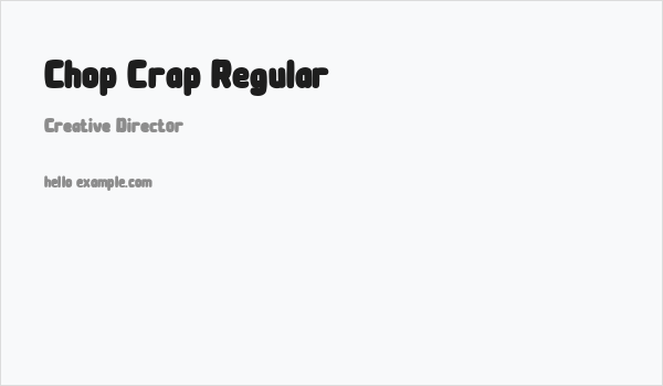 Chop Crap Regular Business Card