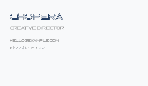 Chopera Business Card