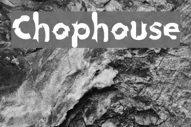 Chophouse Font examples