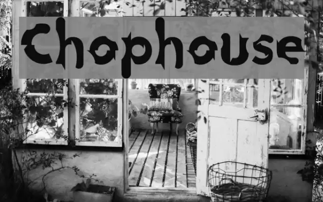 Chophouse Font examples