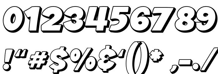 Chopic 3D Free version Regular Font OTHER CHARS