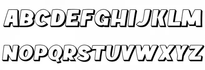 Chopic 3D Free version Regular 字体 大写
