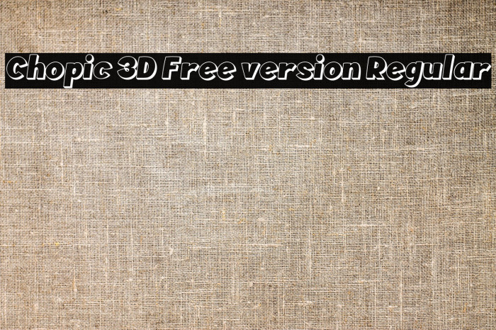 Chopic 3D Free version Regular Example 1