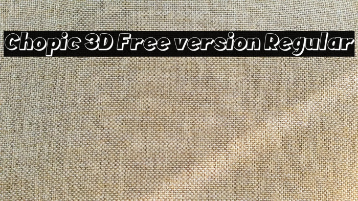 Chopic 3D Free version Regular Example 2