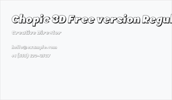 Chopic 3D Free version Regular Business Card