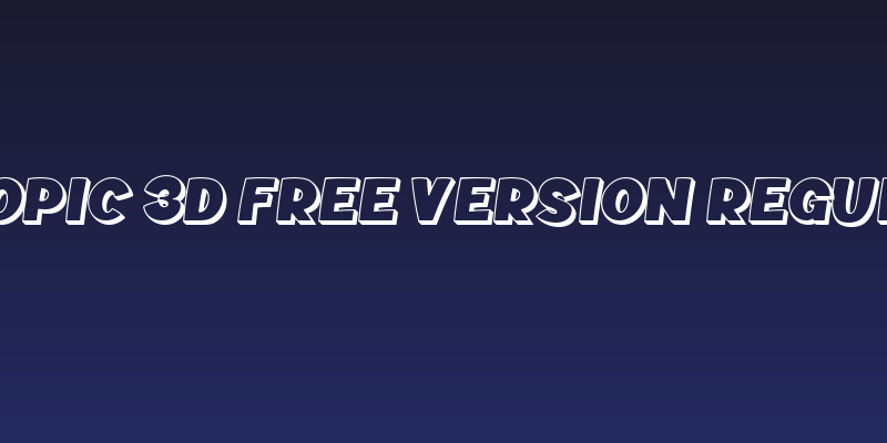 Chopic 3D Free version Regular Social Header