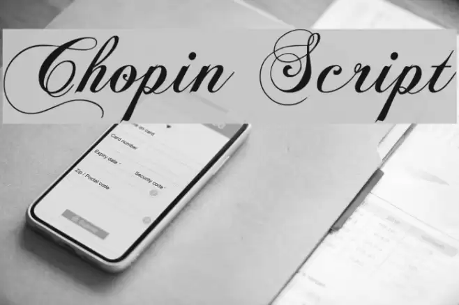 Chopin Script Font examples