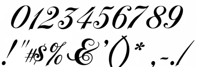 ChopinScript Шрифта ДРУГИЕ символов