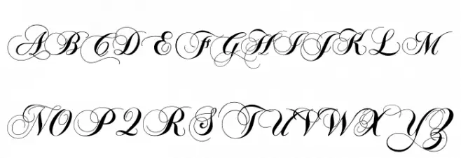 ChopinScript Шрифта ВЕРХНИЙ