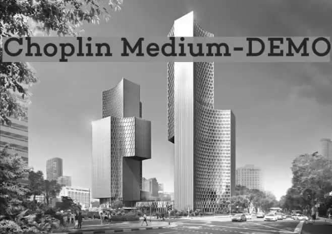 Choplin Medium-DEMO Caratteri examples