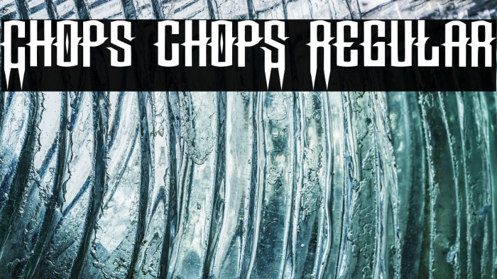 Chops chopS Regular Font examples
