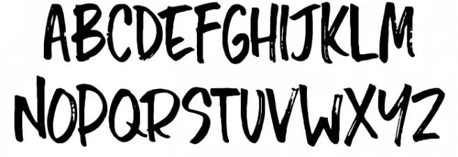 Chopshop Regular フォント 大文字