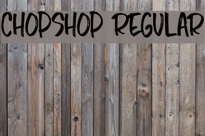 Chopshop Regular Font examples