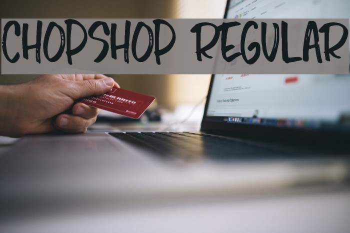 Chopshop Regular Font examples