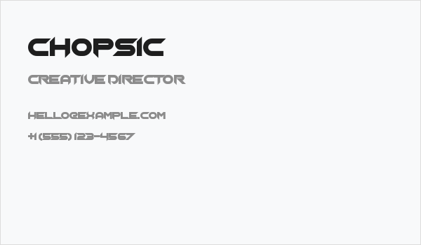 Chopsic Business Card