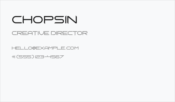 Chopsin Business Card
