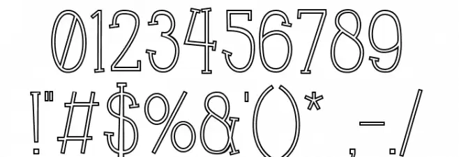 Chopyor Hollow Font OTHER CHARS