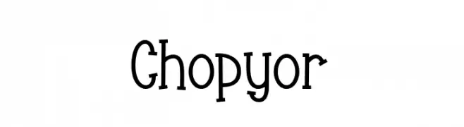 Chopyor  フリーフォントのダウンロード