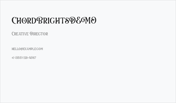 ChordBrightsDEMO Business Card