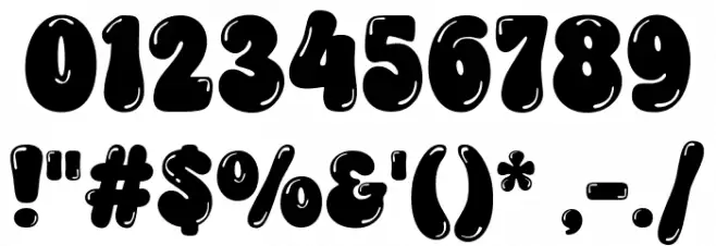 Choret Fudyng Bubble Regular Font OTHER CHARS