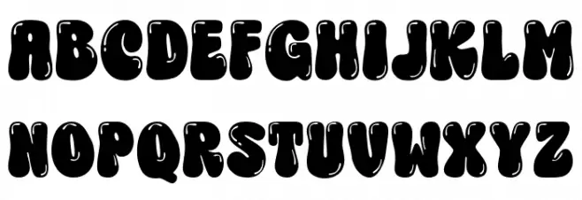 Choret Fudyng Bubble Regular Schriftart Groß