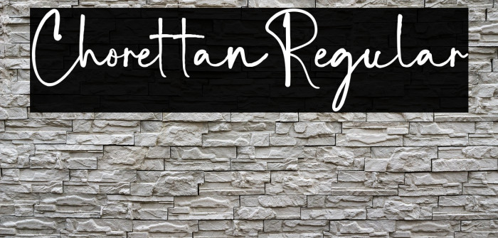 Chorettan-Regular Example 2