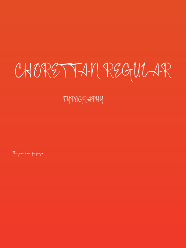 Chorettan-Regular Poster