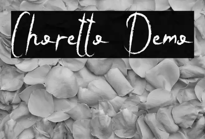 Choretto Demo Font examples
