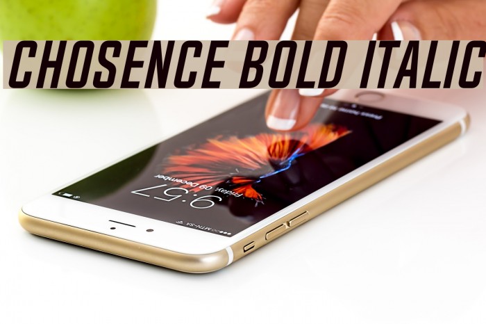 Chosence Bold Italic Font examples