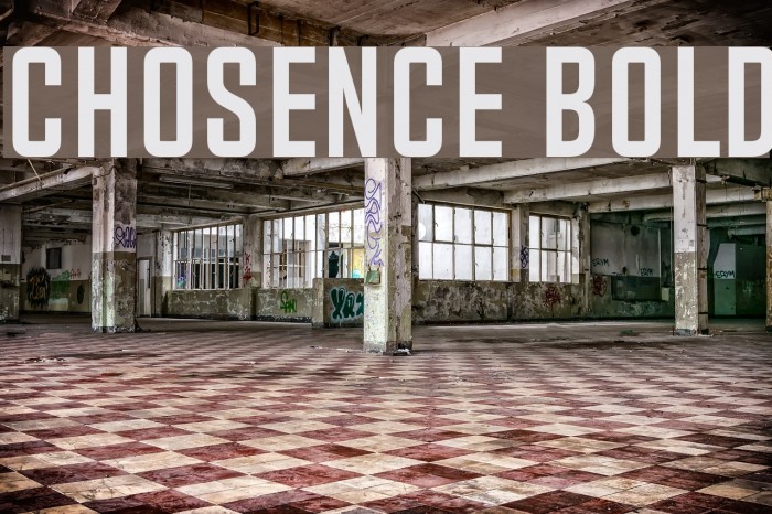 Chosence Bold Font examples